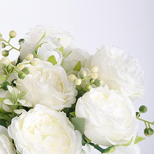 Flores De Seda De Peonías Artificiales, Ramo De Peonías De I