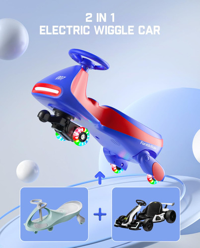 Carro Elétrico Wiggle Fanttikride N7 Pro 12v Com Pedal Azul