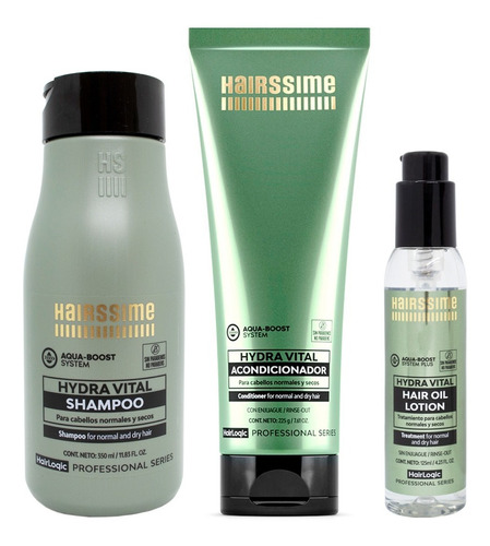 Hairssime Hydra Vital Shampoo Acondicionador Serum Chico 6c