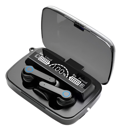 Combo Reloj Inteligente Con 7 Mallas Y Auricular Inalámbrico Negro