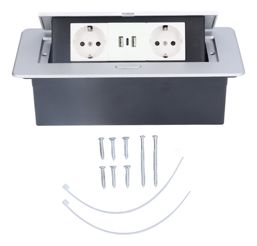 Enchufe Multifuncional, Doble Usb, Eléctrico De Piso Integra