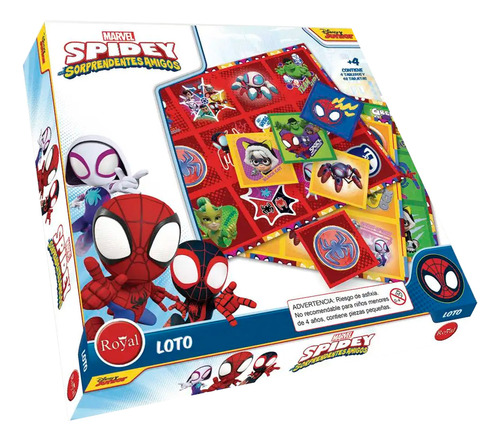 Juego De Mesa Royal Infantil Loto Spidey Marvel - El Rey 