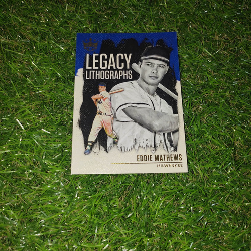 Cv Eddie Mathews 2021 Diamond Kings Canvas Legacy Litographs