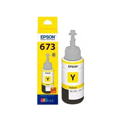 Botella De Tinta Epson T673 Para L800 Y L1800 - Amarillo