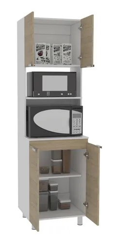 comprar Mueble Microondas Fendi - Rovere \u002F Blanco 