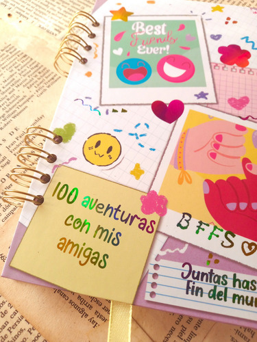 Libro 100 Aventuras Con Mis Mejores Amigas Personalizado
