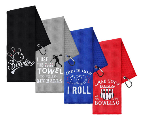 Vitalcozy 4 Piezas De Toalla De Boliche Divertida Toalla De