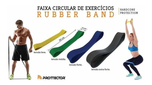 Elástico Para Exercício Rubber Band Tensão Forte Prottector