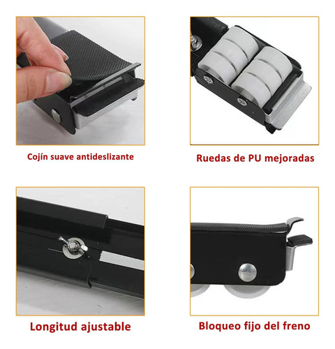Soporte Ajustable Base Con Ruedas Para Mueble Multifuncional