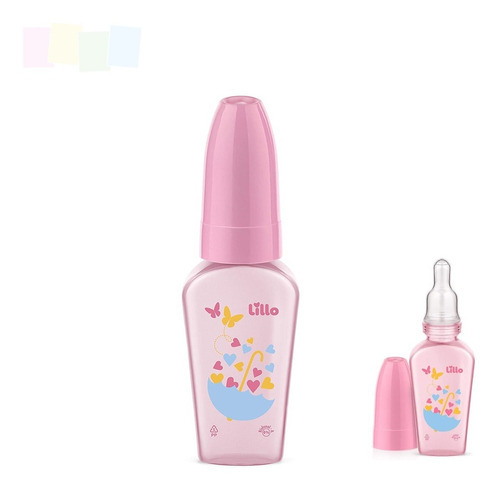 Mamadeira Chuquinha Lillo Fase 1 Com Silicone Macio Flexivel Cor Rosa