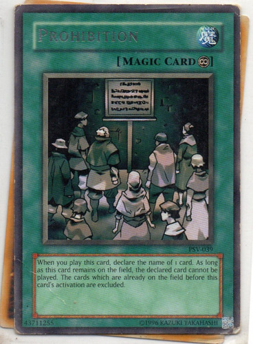 Prohibition Ultra Carta Yu-gi-oh! (Usado)