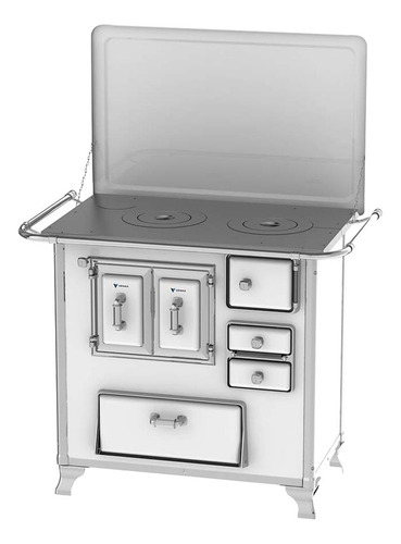 Fogão Lenha Venax Nº1 Xviii Branco C/ Tampa - Esq