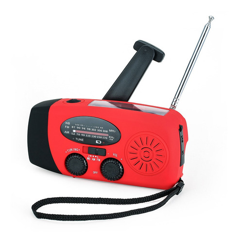Imagem 1 de 9 de Rádio Portátil Com Lâmpada De Leitura Am/fm Lanterna Noaa