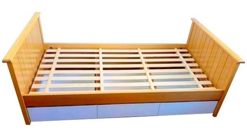 Cama Diván Nórdico Madera Paraíso L/natural Blanco Laqueado