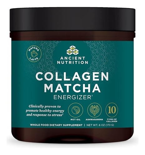 Ancient Nutrition Collagen Matcha Energizer En Polvo 170g