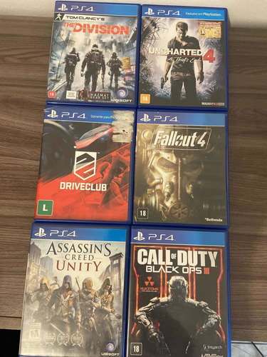Kit 6 Jogos Para Ps4