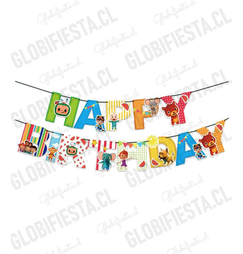 Pack Full Cumpleaños Globos Cocomelon Bebe Cotillon X10