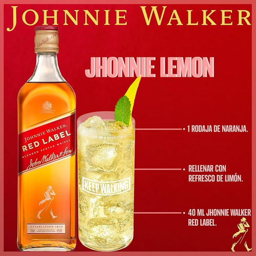 Whisky Johnnie Walker Red Label 750ml Pack 6 Piezas