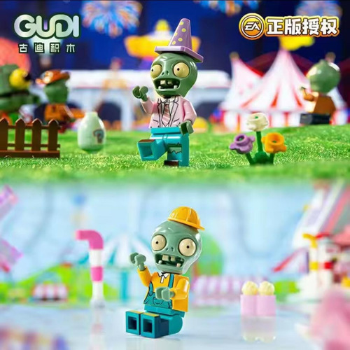 Figuras Plantas Vs Zombies Pack De 8 Figuras Armables Gudi