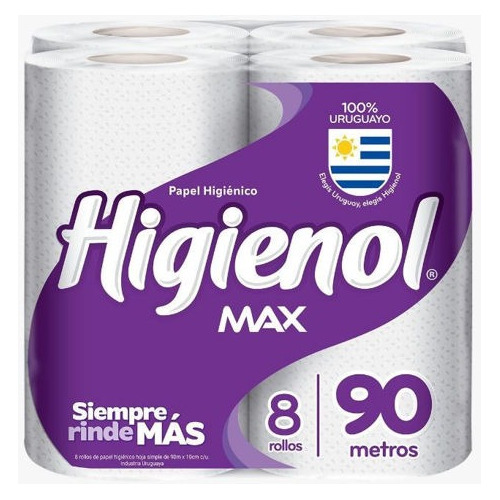 Higienol Max 90 Metros X 8 Rollos - 1 Funda