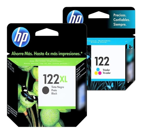 Tintas Hp 122xl Negro + 122 Color Combo Original 1050 2050