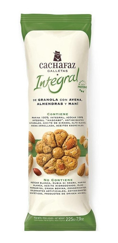 Caja X 21 Galletitas Integrales Cachafaz Granola X 225