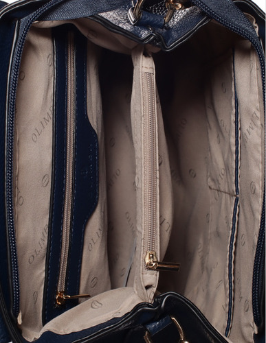 Mochila Olimba Para Mujer Urbana Comoda Modelo 9971 Azul Liso