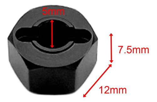 2 X 4 Uds. Bujes De Rueda Hexagonales Para Coche Rc A Escala