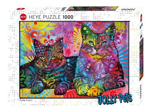 Rompecabezas De 1000 Piezas Dean Russo Jolly Pets / 2 Gatos