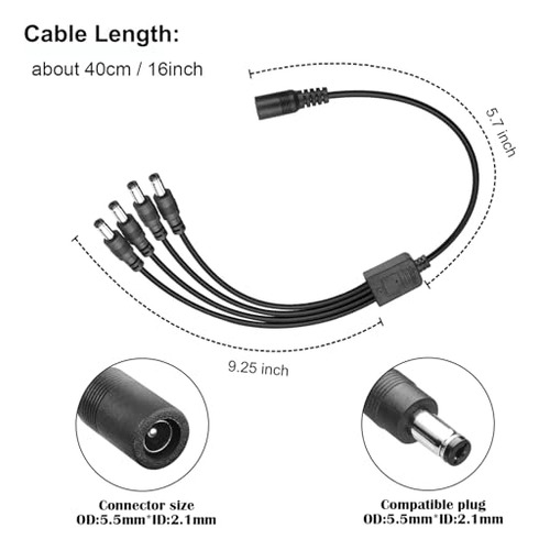 Pack Adaptador De 12v 4a Con Splitter - Carga Led Fcil