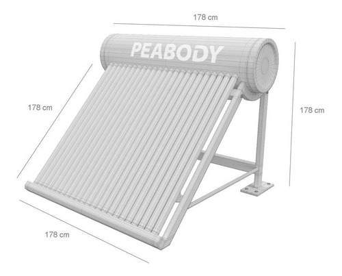 Imagen 4 de 10 de Termotanque Solar 200 Litros Peabody Garantia Oficial Anodo