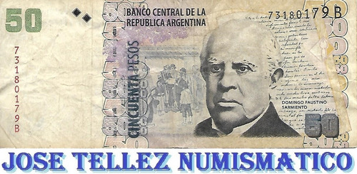 Bottero 3614 $ 50 Pesos Convertibles Serie B Bueno Palermo (Usado)