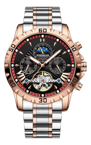1410 Reloj Mecánico Luminoso En Acero Inoxidable