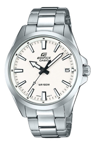 Reloj Casio Edifice Efv-100d-7avudf Color de la correa Plateado Color del bisel Plateado Color del fondo Blanco