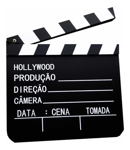Claquete De Cinema Para Filmagem Ou Decoração You Tuber 20cm