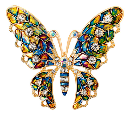 Broche V Crystal Bouquet, Roupa Versátil E Generosa Pa 8568