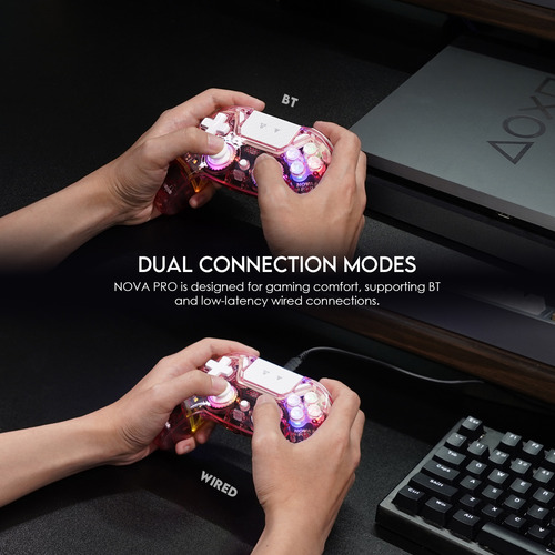 Control Inalambrico Fantech Nova Pro Atomic Rosado Wgp14v2