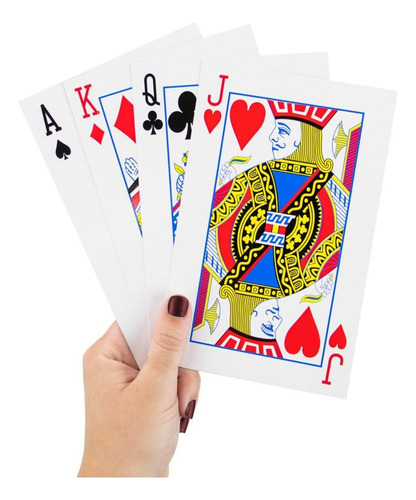 Baraja De Cartas Jumbo Oversize Para Diversión Familiar