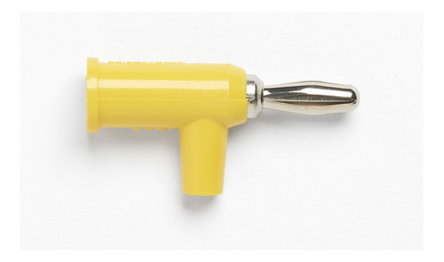 Banana Plug Cuello Seguridad Soldadura Amarillo