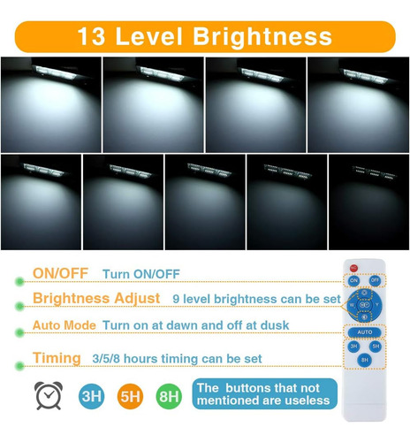 Luces De Calle Solares Dengmall De 400 W Led Para Exterio...