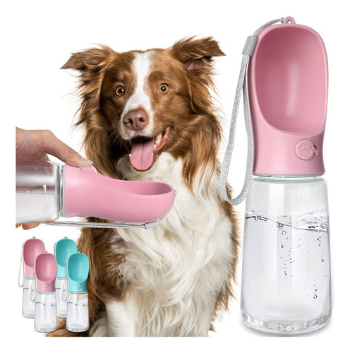 Botella Bebedero Portátil Para Mascotas Paseo Agua Perro