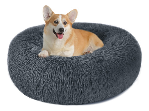 Cama Relajante Para Perros Y Gatos Con Forma De Rosquilla Ne