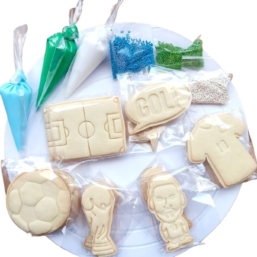 15 Unidades Del Kit De Tres Galletas Para Decorar Con Glase.