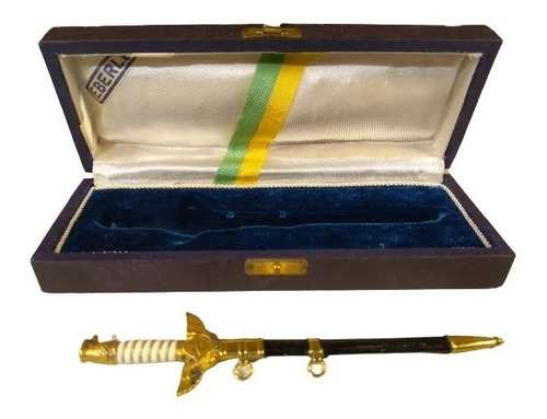 Antiga Miniatura Espada Militar Eberle - R 7593