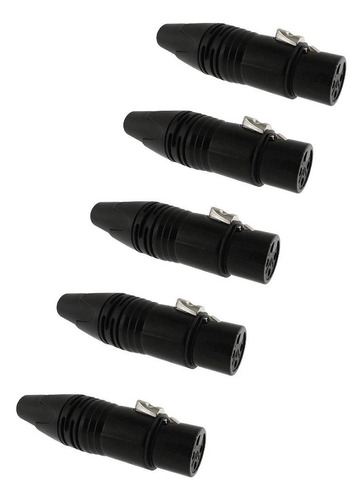 Jack Canon Xlr 3 Puntas Con Seguro Romms Ja-122rl 5 Piezas