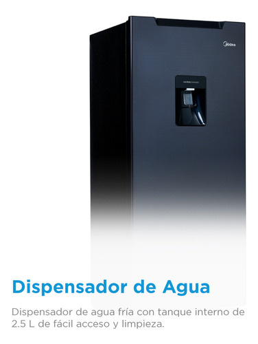 Refrigerador Midea Single Door 7 Pies/190 L Jazz Black