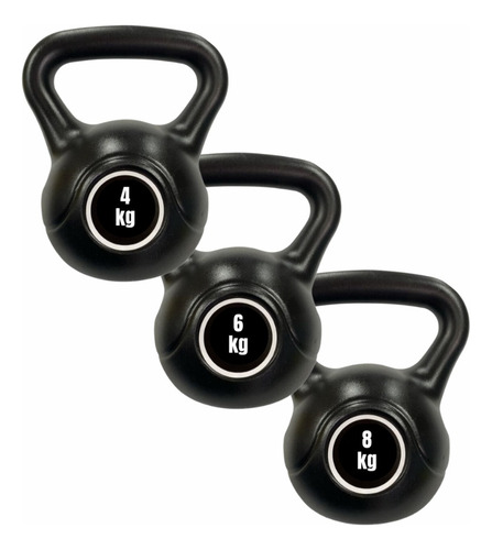 Set 3 Pesas Rusas Kettlebell 4kg/6kg/8kg Mr Gym Color Colores Surtidos