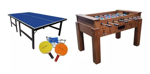 Pebolim com Tampo para Ping-pong e Futebol de Botão