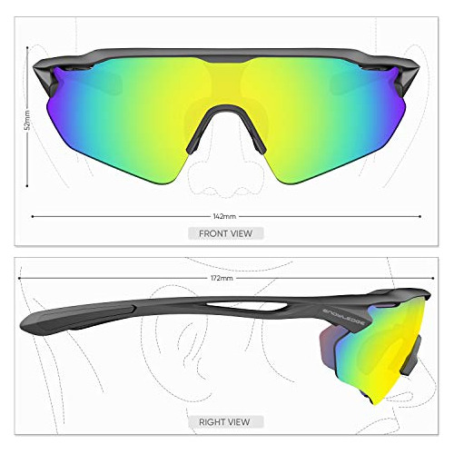 Gafas De Ciclismo, Montura Irrompible Tr90 Gafas De Sol...