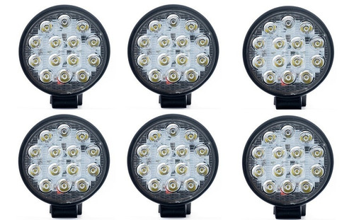 Faro Led Auxiliar Off Road 14 Led 42w 4x4 Agro Cuatri Kit X6